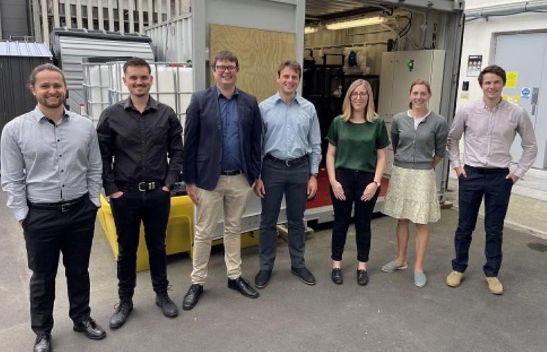 The Zincovery team developing a containerised pilot plant at the University of Canterbury