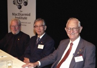 Alan Heeger, Hedeki Shirakawa and Alan MacDiarmid at AMN1 in 2003